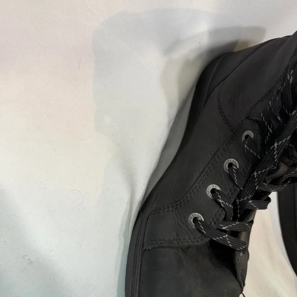 Harley-davidson Men's Black and Grey Boots